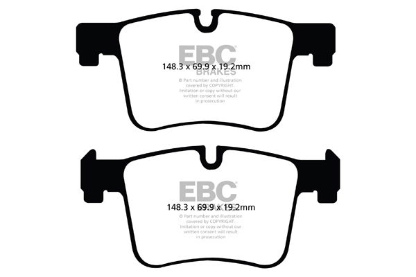 Bremsbelagsatz, Scheibenbremse Vorderachse EBC Brakes DP42105R von EBC Brakes