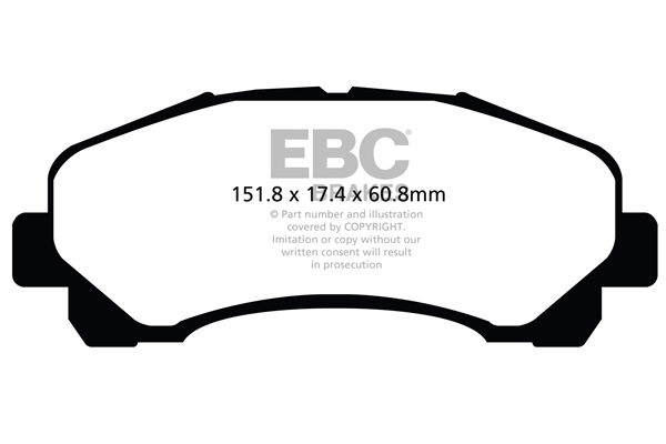 Bremsbelagsatz, Scheibenbremse Vorderachse EBC Brakes DP42113R von EBC Brakes