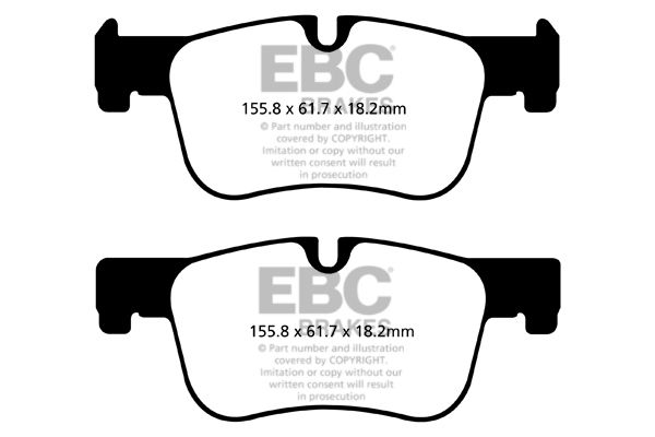 Bremsbelagsatz, Scheibenbremse Vorderachse EBC Brakes DP42143R von EBC Brakes