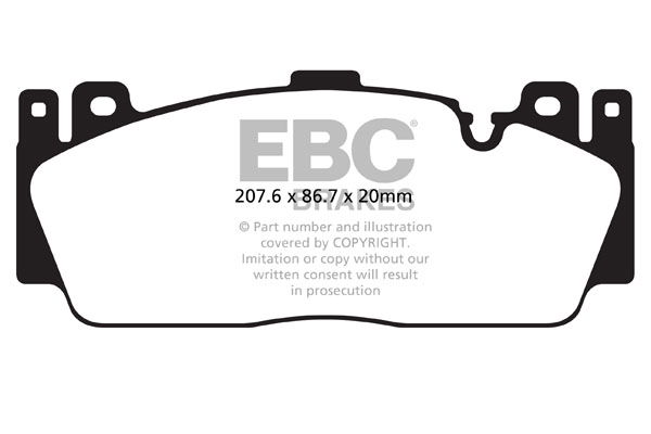 Bremsbelagsatz, Scheibenbremse Vorderachse EBC Brakes DP42148R von EBC Brakes