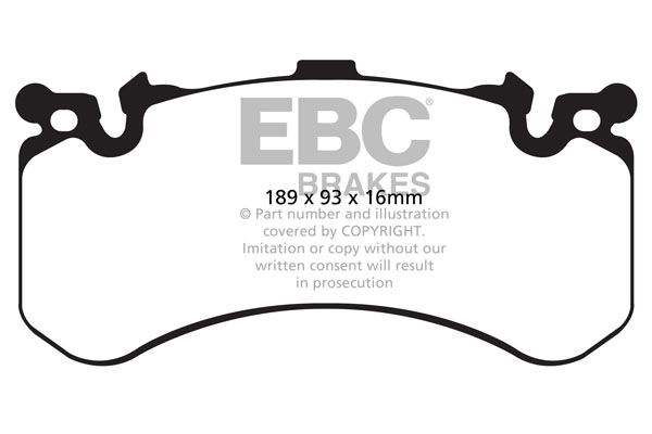 Bremsbelagsatz, Scheibenbremse Vorderachse EBC Brakes DP42158R von EBC Brakes