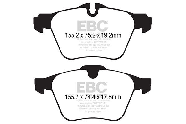 Bremsbelagsatz, Scheibenbremse Vorderachse EBC Brakes DP42189R von EBC Brakes