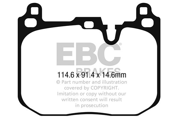 Bremsbelagsatz, Scheibenbremse Vorderachse EBC Brakes DP42271R von EBC Brakes