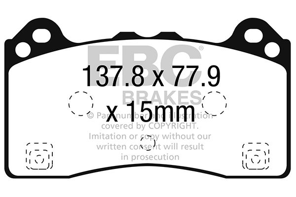 Bremsbelagsatz, Scheibenbremse Vorderachse EBC Brakes DP42274R von EBC Brakes