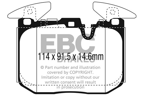 Bremsbelagsatz, Scheibenbremse Vorderachse EBC Brakes DP42303R von EBC Brakes