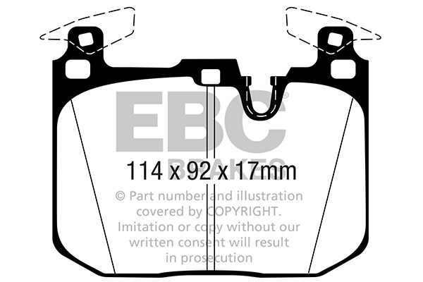 Bremsbelagsatz, Scheibenbremse Vorderachse EBC Brakes DP42360R von EBC Brakes