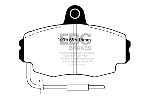 Bremsbelagsatz, Scheibenbremse Vorderachse EBC Brakes DP426/4 von EBC Brakes