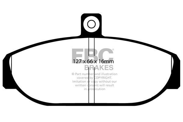 Bremsbelagsatz, Scheibenbremse Vorderachse EBC Brakes DP4435R von EBC Brakes