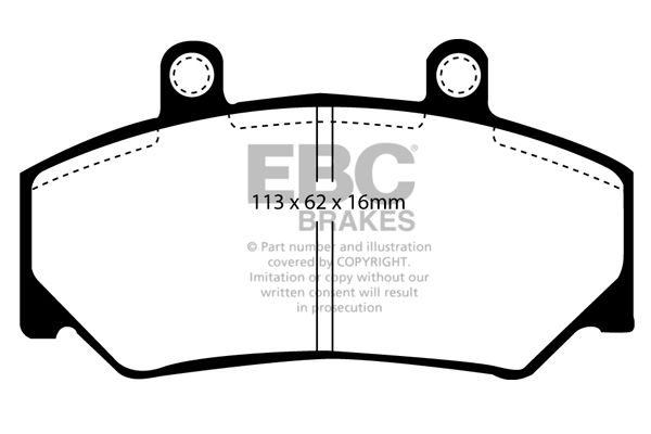 Bremsbelagsatz, Scheibenbremse Vorderachse EBC Brakes DP4800R von EBC Brakes