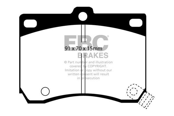 Bremsbelagsatz, Scheibenbremse Vorderachse EBC Brakes DP4824R von EBC Brakes