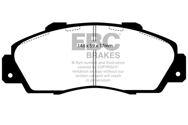 Bremsbelagsatz, Scheibenbremse Vorderachse EBC Brakes DP4872R von EBC Brakes