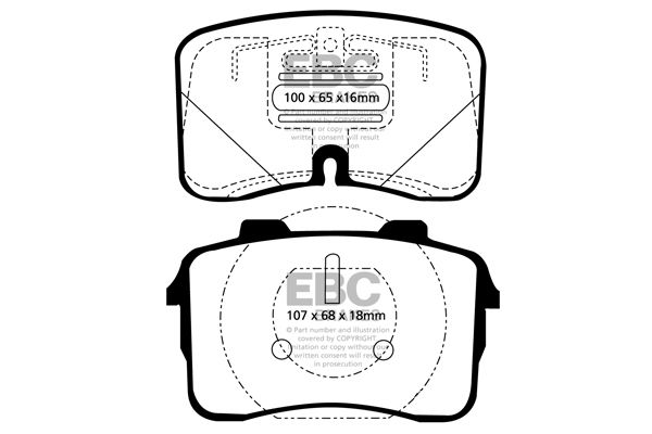 Bremsbelagsatz, Scheibenbremse Vorderachse EBC Brakes DP4883R von EBC Brakes