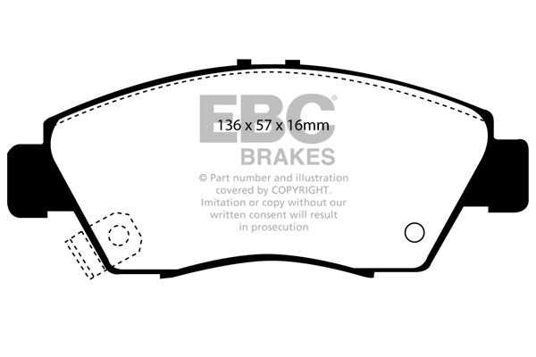 Bremsbelagsatz, Scheibenbremse Vorderachse EBC Brakes DP4891R von EBC Brakes