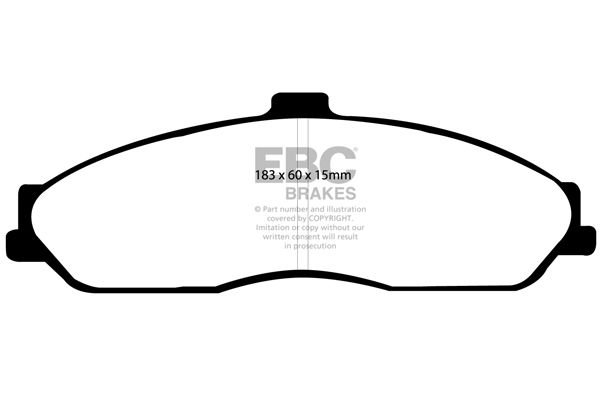 Bremsbelagsatz, Scheibenbremse Vorderachse EBC Brakes DP51162NDX von EBC Brakes