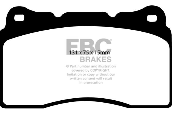 Bremsbelagsatz, Scheibenbremse Vorderachse EBC Brakes DP51210NDX von EBC Brakes