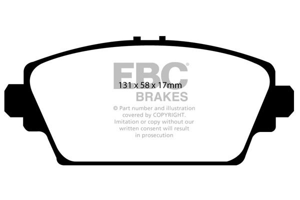 Bremsbelagsatz, Scheibenbremse Vorderachse EBC Brakes DP51339NDX von EBC Brakes