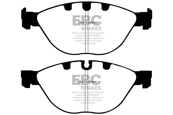 Bremsbelagsatz, Scheibenbremse Vorderachse EBC Brakes DP51482NDX von EBC Brakes