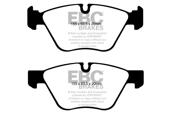 Bremsbelagsatz, Scheibenbremse Vorderachse EBC Brakes DP51600NDX von EBC Brakes