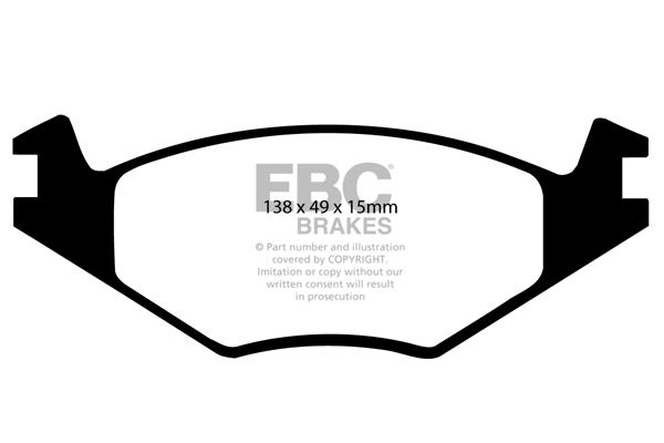 Bremsbelagsatz, Scheibenbremse Vorderachse EBC Brakes DP5517NDX von EBC Brakes