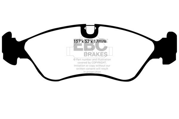 Bremsbelagsatz, Scheibenbremse Vorderachse EBC Brakes DP5760NDX von EBC Brakes