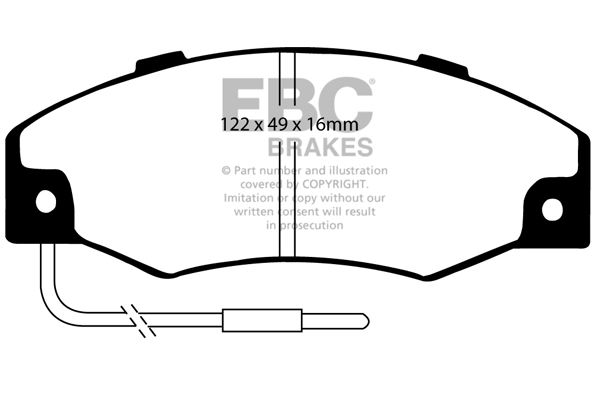 Bremsbelagsatz, Scheibenbremse Vorderachse EBC Brakes DP604 von EBC Brakes