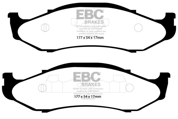 Bremsbelagsatz, Scheibenbremse Vorderachse EBC Brakes DP61255 von EBC Brakes