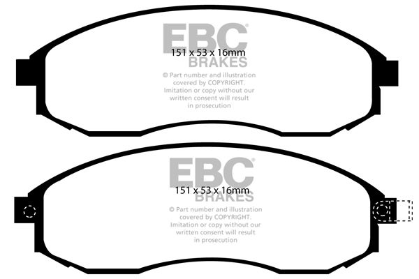 Bremsbelagsatz, Scheibenbremse Vorderachse EBC Brakes DP61489 von EBC Brakes