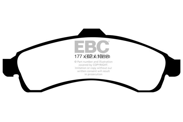 Bremsbelagsatz, Scheibenbremse Vorderachse EBC Brakes DP61618 von EBC Brakes