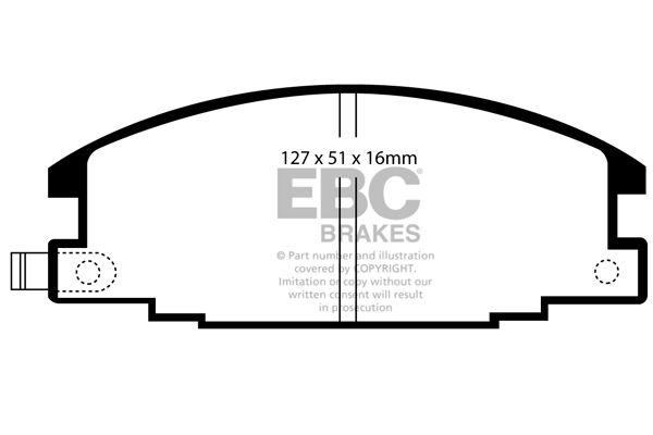 Bremsbelagsatz, Scheibenbremse Vorderachse EBC Brakes DP6746 von EBC Brakes