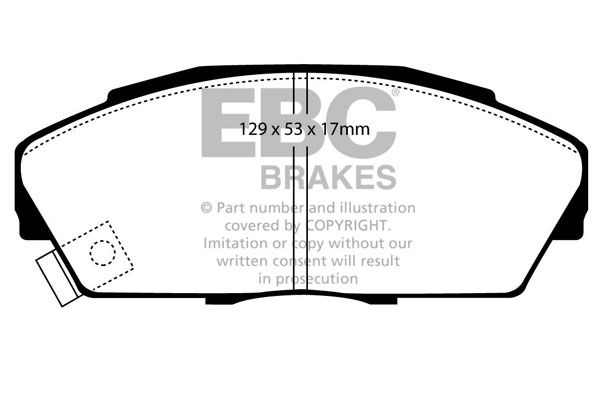 Bremsbelagsatz, Scheibenbremse Vorderachse EBC Brakes DP719/2 von EBC Brakes