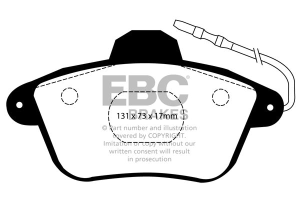 Bremsbelagsatz, Scheibenbremse Vorderachse EBC Brakes DP882/2 von EBC Brakes