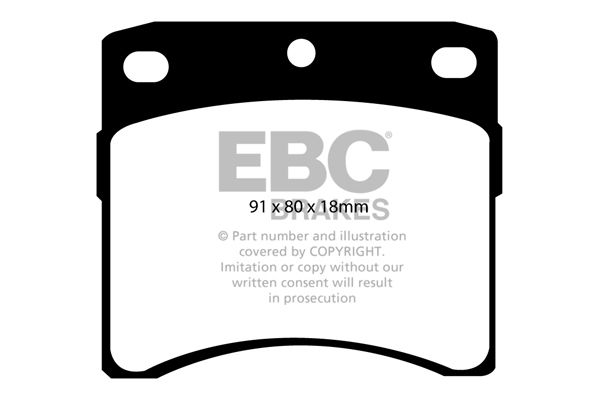 Bremsbelagsatz, Scheibenbremse Vorderachse EBC Brakes DP939 von EBC Brakes