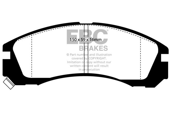 Bremsbelagsatz, Scheibenbremse Vorderachse EBC Brakes DP954 von EBC Brakes