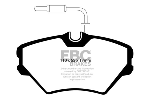 Bremsbelagsatz, Scheibenbremse Vorderachse EBC Brakes DP980 von EBC Brakes