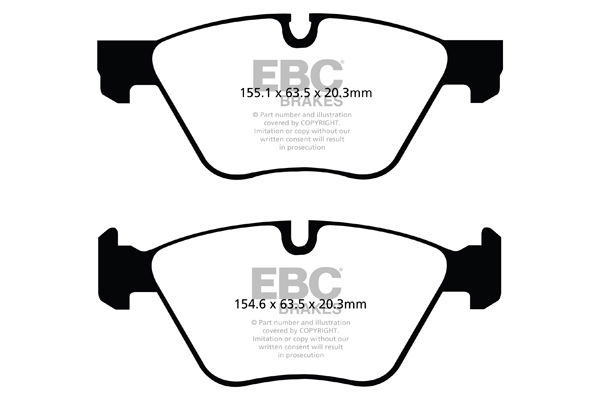 Bremsbelagsatz, Scheibenbremse Vorderachse EBC Brakes DPX2077 von EBC Brakes