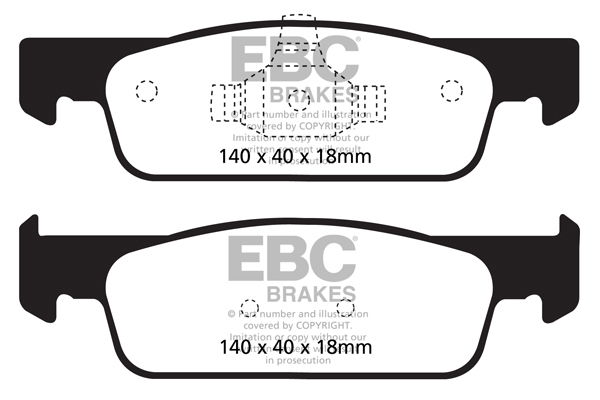 Bremsbelagsatz, Scheibenbremse Vorderachse EBC Brakes DPX2146 von EBC Brakes