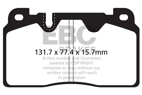 Bremsbelagsatz, Scheibenbremse Vorderachse EBC Brakes DPX2168 von EBC Brakes