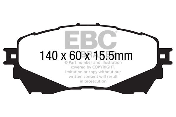 Bremsbelagsatz, Scheibenbremse Vorderachse EBC Brakes DPX2170 von EBC Brakes