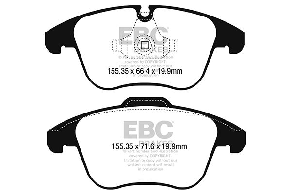 Bremsbelagsatz, Scheibenbremse Vorderachse EBC Brakes DPX2252 von EBC Brakes