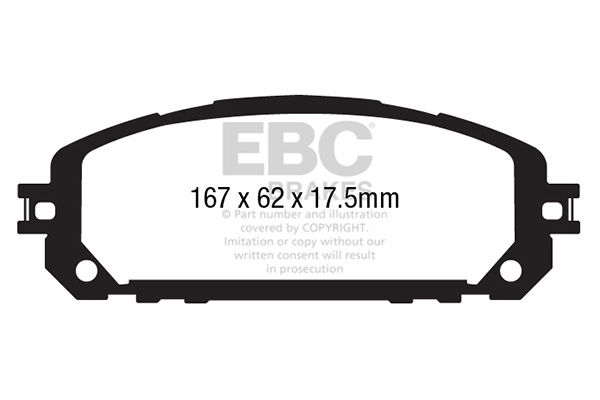 Bremsbelagsatz, Scheibenbremse Vorderachse EBC Brakes DPX3030 von EBC Brakes