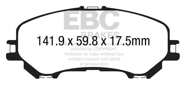 Bremsbelagsatz, Scheibenbremse Vorderachse EBC Brakes DPX3032 von EBC Brakes