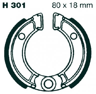 EBC Brakes Bremsbacken H301 06430GZ9003,06450-147-671,43120GZ9003 Trommelbremsbacken,Bremsbackensatz 06430-GZ9-003,43120GK8003,45120-GE8-003 von EBC Brakes