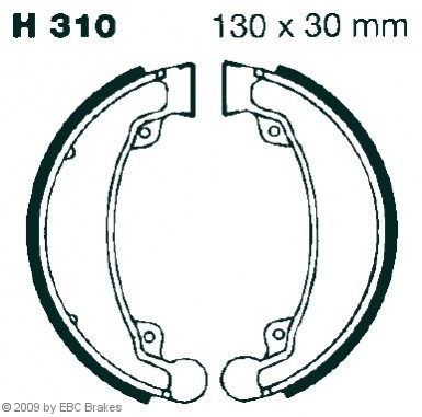 EBC Brakes Bremsbacken H310 431A2-362-000,06430-362-405,43120-240-000 Trommelbremsbacken,Bremsbackensatz 43120-362-670,43120-957-305,43120240670 von EBC Brakes