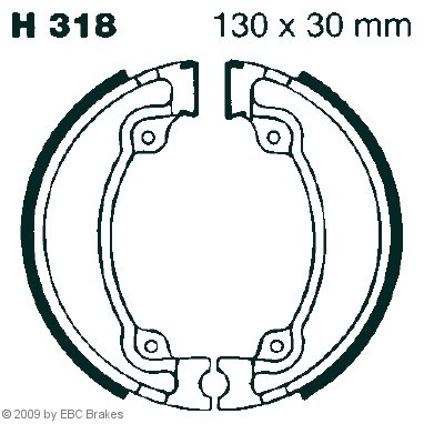 EBC Brakes Bremsbacken H318 06430-GBJ-742,06430-MMG-780,06430429000 Trommelbremsbacken,Bremsbackensatz 06430MMG780,43120-MM9-780,43120MM9600 von EBC Brakes