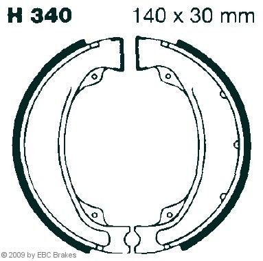 EBC Brakes Bremsbacken H340 06430-MG7-405,06430HM8A00,06430HM8A10 Trommelbremsbacken,Bremsbackensatz 06430MG7405,43120-KM7-9800,43120-MG7-003 von EBC Brakes