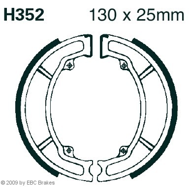 EBC Brakes Bremsbacken H352 06430-GBJ-K20,06430KRP980,06430-GBJ-K10 Trommelbremsbacken,Bremsbackensatz 06430-KG1-900,06430-KGA-900,06430-KWN-900 von EBC Brakes