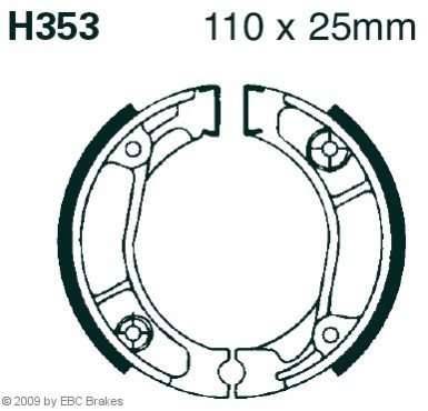 EBC Brakes Bremsbacken H353 06430-KPH-900,06430KPH900,54400-09830 Trommelbremsbacken,Bremsbackensatz 54400-09830-000,5440009830,5440009830000 von EBC Brakes