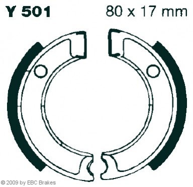 EBC Brakes Bremsbacken Y501 2E9-25130-00,2E9W253500,3PT-W2535-10 Trommelbremsbacken,Bremsbackensatz 3PT-W253A-10,3PTW253500,3PTW253510,4J2-25130-00 von EBC Brakes