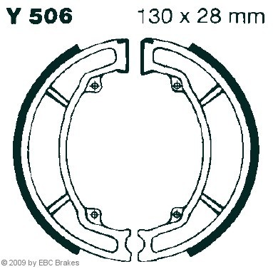 EBC Brakes Bremsbacken Y506 2JLW253600,393-25130-00,23X-25330-00 Trommelbremsbacken,Bremsbackensatz 23X2533000,10XW2523600,2JLW253420,2JN-W2536-00 von EBC Brakes