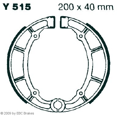 EBC Brakes Bremsbacken Y515 16G2533000,3DRW253600,4K02533000 Trommelbremsbacken,Bremsbackensatz 5A8-W2536-00,5A8W253600,16G-25330-00,3DR-W2536-00 von EBC Brakes